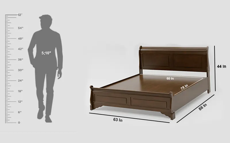 wooden double bed design