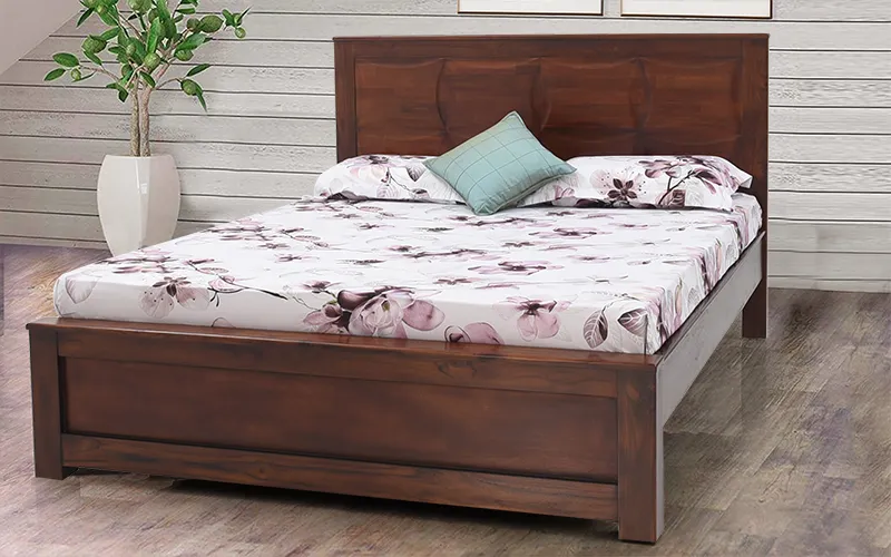 designer wooden bed