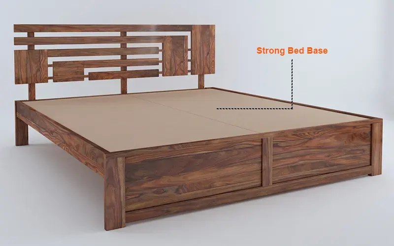 Sheesham wooden bed without storage
