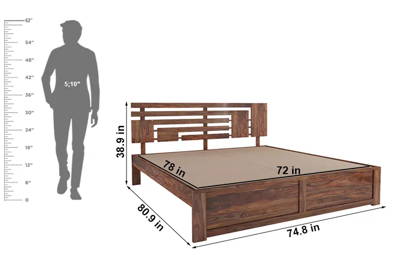 Bed without storage 