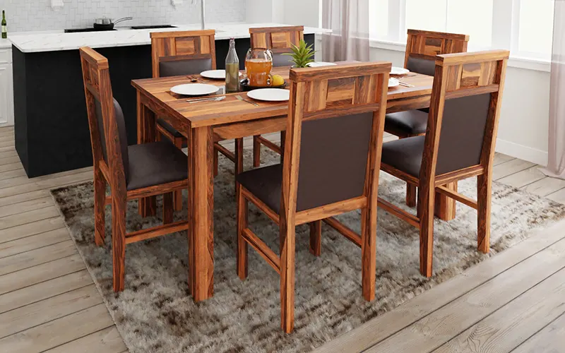 solid wood dining table set